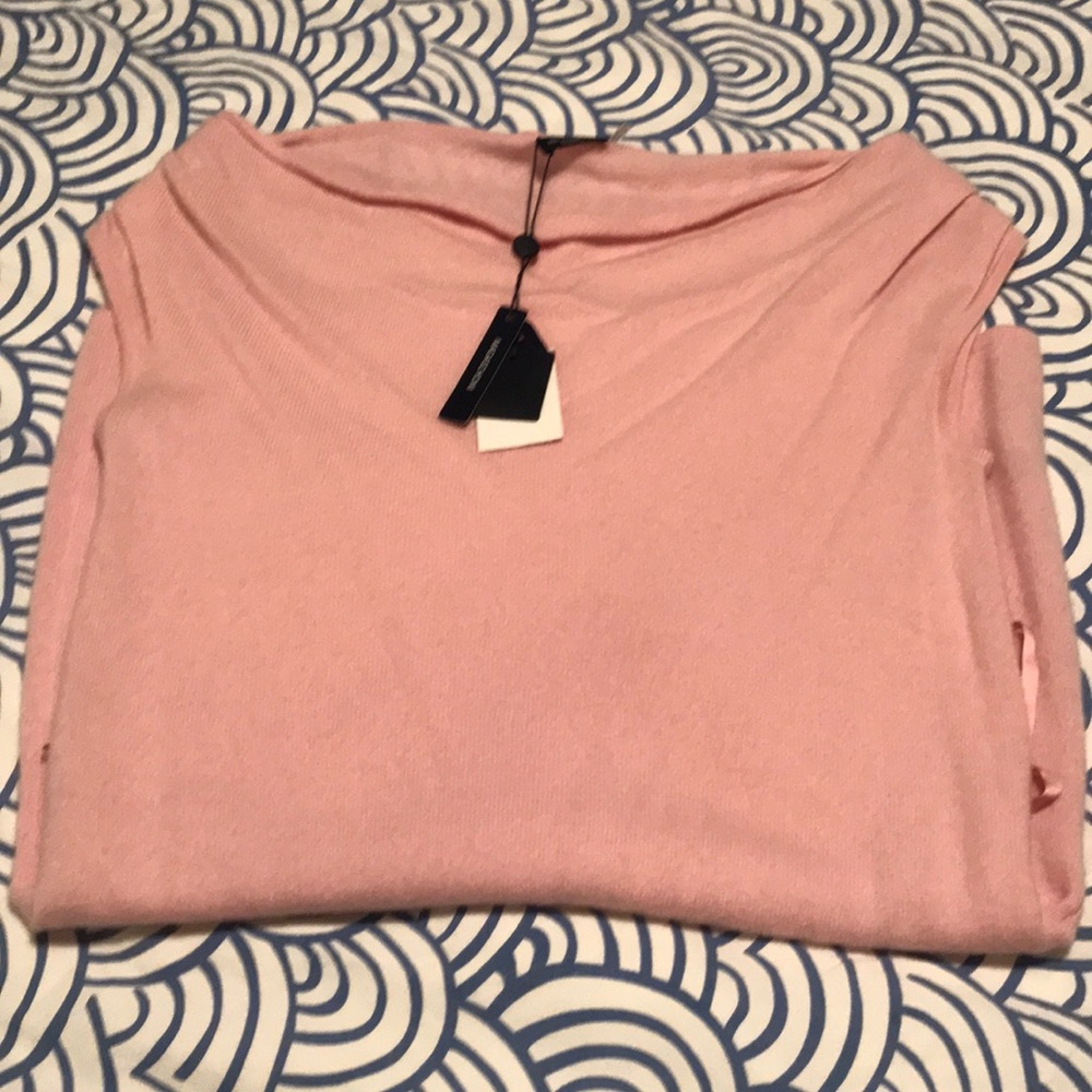 Magaschoni cashmere tunic in ballet pink